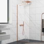 Inter Ceramic Параван за баня Кристина розово злато, стационарен, от 60 до 100 см дължина