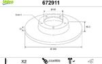 Valeo Frana disc Disc frana Valeo 672911 - compatibil Audi, Seat, Vw, Skoda (VALEO672911)