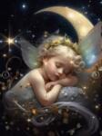 NORIMPEX - Puzzle Tablou Diamant: Înger adormit 30x40cm - 1 - 39 piese