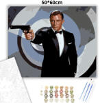  007 ügynök - számfestő készlet - 50×60 cm (Keret nélkül)