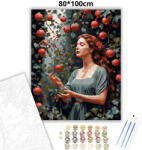  Persephoné - Az alvilág királynője - számfestő készlet - 80×100 cm (Keretre feszítve)
