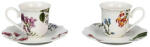 AdTrend Set 2 cesti, 2 farfurioare portelan chinezesc 90 ml, 6 x 6 cm (107222)