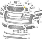 VAG Elemente caroserie, Aripa, Bara protectie Partea frontala, Grila radiator VAG 658853653ZD4 (VAG658853653ZD4)