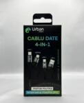 Urban Gadgets Cablu Date Urban Gadgets 4in1 100W Textil 1.2m Negru