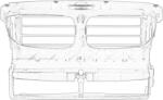 BMW Elemente caroserie, Aripa, Bara protectie Partea frontala, Grila radiator BMW 51747200787 - compatibil Bmw (BMW51747200787)