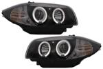 KITT Lightning Faruri Angel Eyes negre pentru BMW Seria 1 E81 E82 E87 E88 2004-2011 (HLBME87B)