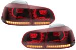 KITT Stopuri Full LED pentru VW Golf 6 VI (2008-2013) R20 Rosu Fumuriu (TLVWG6R20RSFW)