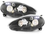 KITT Lightning Faruri Angel Eyes negre pentru Fiat Grande Punto 2005-2008 (SWFI03B)