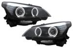 KITT EU Faruri LED Angel Eyes BMW Seria 5 E60 E61 2003-2007 Design LCI Negru (HLBME60BLED)