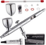 FENGDA Kit Aerograf Profesional AIRGOO PRIME AG-216 cu 2 Duze (0.3mm / 0.5mm) (MKN-218)