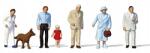 Preiser 14089 Járókelők gyermekkel és kutyával H0 1: 87 Figurák
