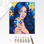 Brushme Pictare conform numerelor femeie indigo misterioasă - 40x50