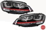 KITT Faruri LED RHD pentru VW Golf 7 VII 2012-2017, GTI Design, semnal dinamic (HLVWG7GTILEDFWRHD)