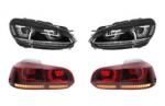 KITT Set faruri LED si stopuri Full LED dinamice pentru VW Golf 6 (2008-2013) (COHLVWG6URHDTLFW)