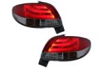 KITT Lightning Stopuri spate Peugeot 206 Hatchback 3/5 usi 1998-2004 rosu alb (TLPE206RWLED)
