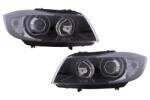 KITT EU Faruri Angel Eyes negre pentru BMW Seria 3 E90 Sedan si E91 Touring 2005-2011 (HLBME90DDS)