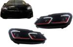 KITT Specials Faruri LED pentru VW Golf 6 (2008-2013) GTI rosu, semnalizare secventiala (HLVWG6FR)