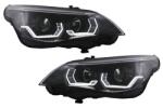 KITT EU Faruri LED Angel Eyes 3D BMW Seria 5 E60 E61 2003-2007, negre (HLBME60LED)