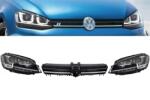 KITT Set faruri LED 3D cu semnal dinamic si grila R Design pentru VW Golf 7 (COHLVWG7RLLEDFW)