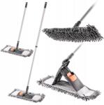 Kadax Lapos Forgó Felmosó Padlótisztító Betét 40 cm Mikroszálas Teleszkópos Bot (K12649)