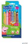 STAEDTLER Színes ceruza készlet, hatszögletű, jumbo, STAEDTLER „Noris® junior 140", Peppa malac, 6 szín (140 C6 L1) - alter