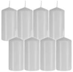 Pillar candle white 8 pcs