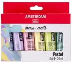 Royal Talens Amsterdam akrilfesték készlet - 6x20 ml, pasztell színek