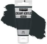 Pentart krémes akrilfesték, selyemfényű, 60 ml - fekete