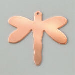 ABIG Tűzzománc medál vörösréz alap - szitakötő, 38x36 mm