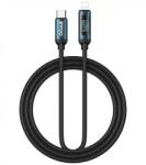 BWOO Cablu Date si Incarcare USB-C - Lightning BWOO X305 Display, 27W, 1m, Negru - evomag
