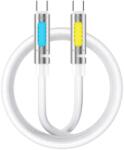 BWOO Cablu Date si Incarcare USB-C - USB-C BWOO X325C-C Led, 240W, 1.2m, Alb - evomag