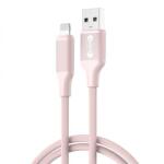 XO Cablu Date si Incarcare USB-A - Lightning XO Design NB265, 12W, 1m, Roz
