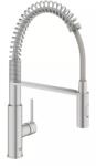 GROHE Baterie bucatarie Grohe Via Cosmo 30614DC0, inalta, tip C, dus, 2 functii, monocomanda, Otel satinat (30614DC0)