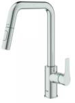 GROHE Baterie bucatarie Grohe Eurosmart 30619DC0, inalta, tip U, dus, 2 functii, monocomanda, Otel satinat (30619DC0)