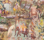  As-Creation Dream Flowery 38173-4 Etno keleti motívum tündérmese az 1001 éjszakából zöld sárga szines tapéta (38173-4)