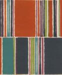  Rasch Florentine III 484458 Natur Akvarell patchwork textil háttéren krémfehér vörös narancs bordó fűzöld türkizkék fekete kék tapéta (484458)
