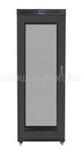 Lanberg 19" szabadon álló rack szekrény 27U/800X1200 lapraszerelt perforált ajtó, LCD kijelző (fekete) (FF01-8227-23BL) (FF01-8227-23BL)