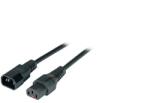 IEC Lock Cablul de alimentare IEC C14/IEC C13 drept M/F 1, 5m negru cu blocare IEC LOCK (IEC-PC1003)