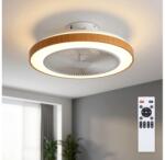 Brilagi - Ventilator de tavan cu LED reglabil LED/38W/230V 50 cm alb/maro + telecomandă (BG4020)