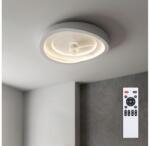 Brilagi - Ventilator de tavan cu LED, lumină reglabilă, 80W, 230V, Ø 50 cm, alb, cu telecomandă (BG4014)