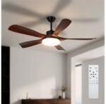 Brilagi - Ventilator de tavan LED dimabil/34W/230V 132 cm negru/maro + telecomandă (BG4003)