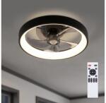 Brilagi - Ventilator de tavan LED dimabil, 34 W, 230 V, Ø 50 cm, negru, cu telecomandă (BG4011)