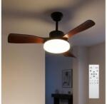 Brilagi - Ventilator de tavan cu LED dimabil, 34W, 230V, 106 cm, negru/maro +telecomandă (BG4001)