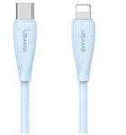USAMS IPAD USAMS GREEN SERIES adatkábel Type-C - lightning, 100cm, VILÁGOSKÉK (SJ717USB03)