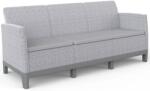 Keter Scandi Forma 3 Seaters Sofa, Ash grey/Storm Grey