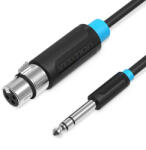 Vention XLR aljzat - 6.35 jack stereo dugó 3m kábel (BBEBI) (BBEBI)