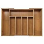Kinghoff Bambusz evőeszköz elválasztó Kinghoff KH 1218, 52 x 31 x 5 cm, barna (3395)