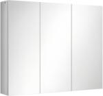 Kleankin Spiegelschrank, dulap de baie, 3 uși cu oglindă, 5 rafturi interioare, oțel inoxidabil, Culoare: Argintiu, 70 x 12 x 55 cm | Aosom Romania (834-528V00SR) Comoda