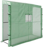 Outsunny Sera Inclinata Portabila 200x80x200cm cu 2 Usi Rulante Fereastra Plasa Verde | Aosom Romania (845-935V00GN)