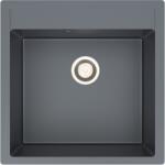 Kevmil Lina egymedencés gránit mosogatótálca 500 x 500 mm - metál antracit (KM-G-LINA-metal-antracit)